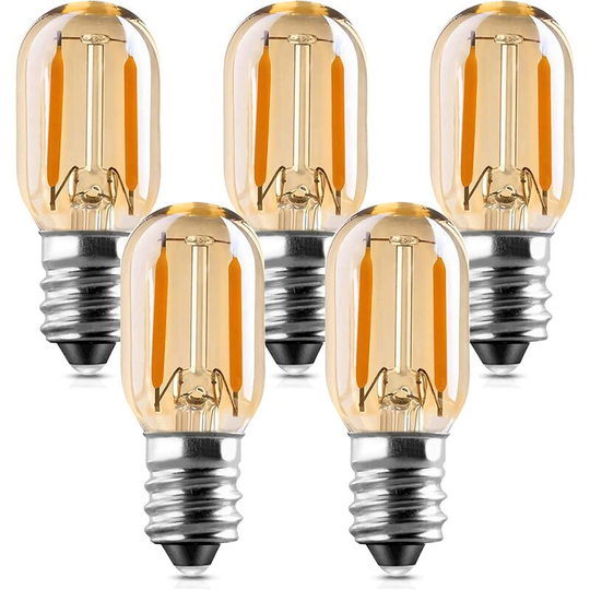 Aougo - E14 1w led bulb, T22 Vintage Amber Glow 10w Tubular Night Light E14 Incandescent Replacement Candelabra Base led Filament Sign Super Warm