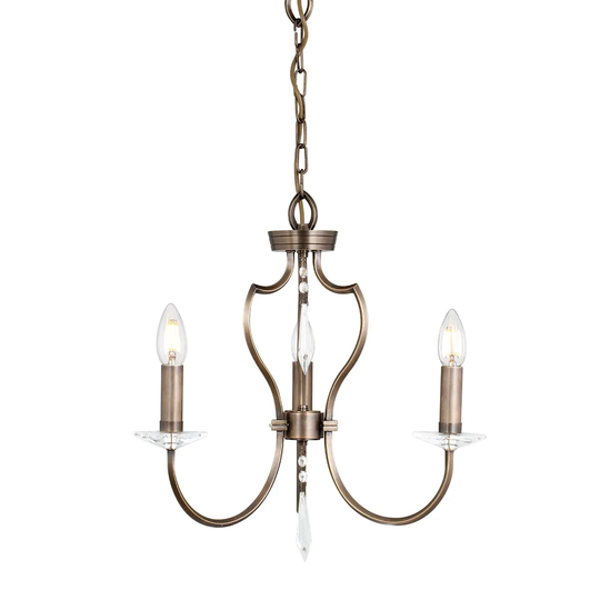 Elstead Lighting Pimlico 3 Light Chandelier Dark Bronze