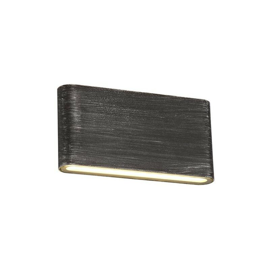 Up and Downward Lighting Wall Lamp, 2 x 6W led, 3000K, 630lm, IP54, Black, Silver - Luminosa Lighting