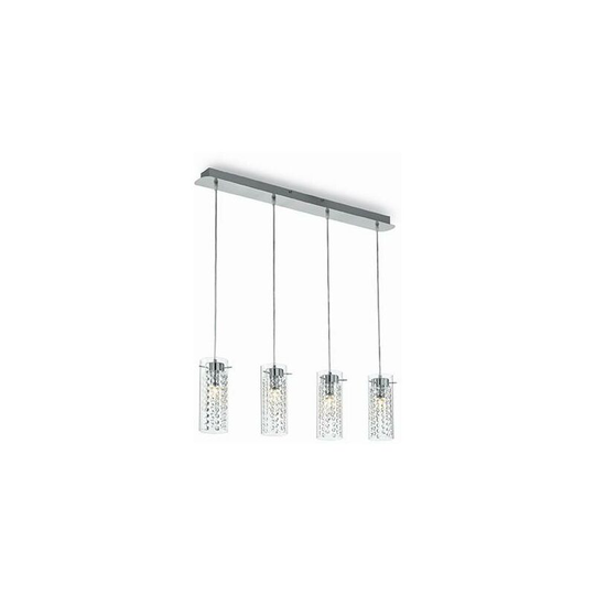 Ideal Lux Iguazu - 4 Light Ceiling Pendant Bar Chrome, E14
