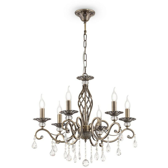 Maytoni Lighting - Grace Chandelier Brass & Crystal, 6 Light, E14