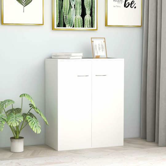 Sideboard White 60x30x75 cm Chipboard FF800729_UK - Topdeal