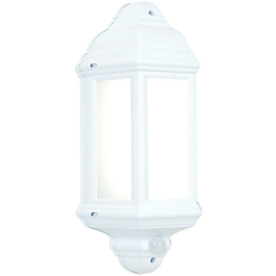 Endon Directory Lighting - Endon Halbury Pir - pir 1 Light Outdoor Wall Light Frosted Polycarbonate, Matt White Textured IP44