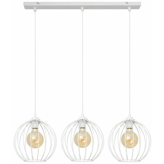 Helam Mercure Straight Bar Pendant Ceiling Light White 70cm
