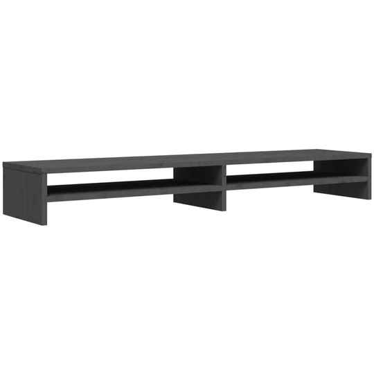 Vidaxl - Monitor Stand Grey 100x24x13 cm Solid Wood Pine Grey