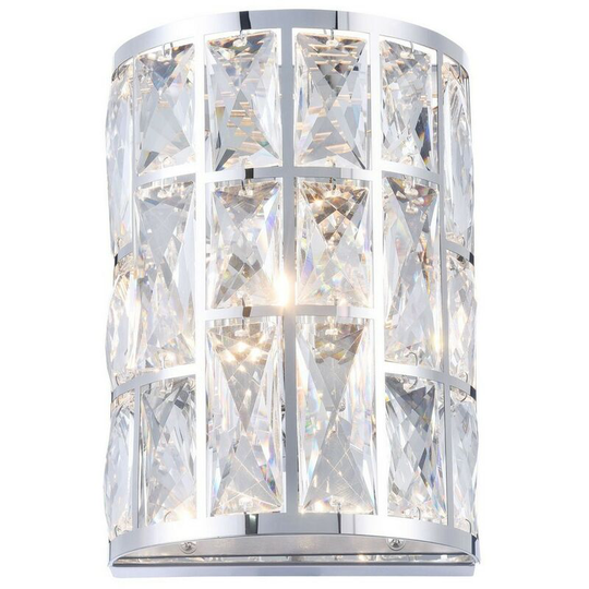 Maytoni Lighting - Gelid Wall Lamp Chrome & Crystal, 1 Light, G9