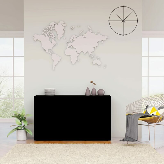 Sideboard Black 120x36x69 cm Chipboard - Black