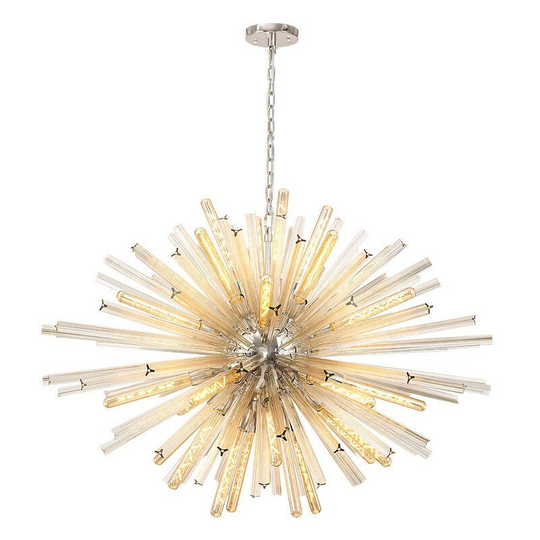 Luminosa Lighting - Luminosa 32 Light E27, Oval Pendant Polished Nickel , Champagne Glass