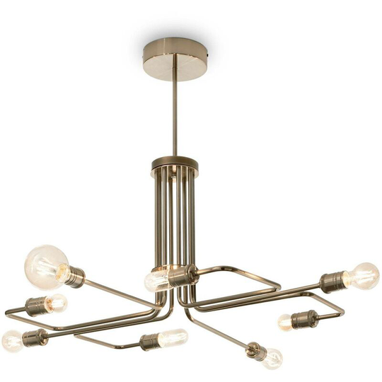 Ideal Lux Triumph - 8 Light Multi Arm Ceiling Pendant Light Antique Brass