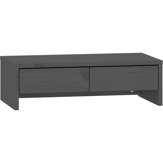 Vidaxl - Monitor Stand Grey 50x27x15 cm Solid Wood Pine Grey