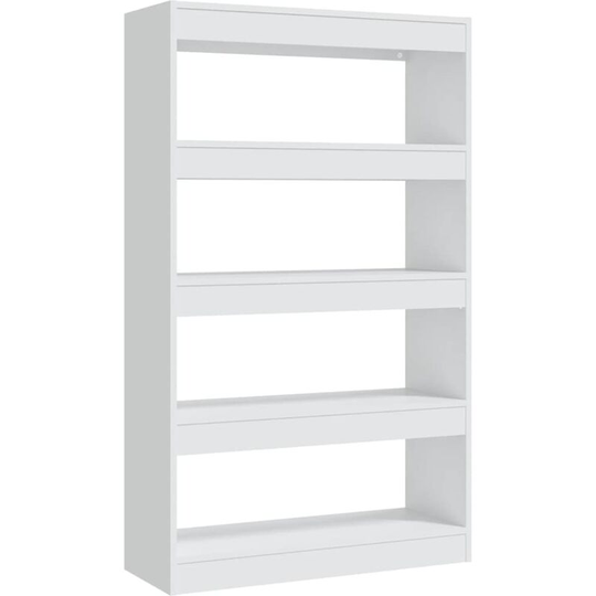 Book Cabinet/Room Divider White 80x30x135 cm Engineered Wood Vidaxl White
