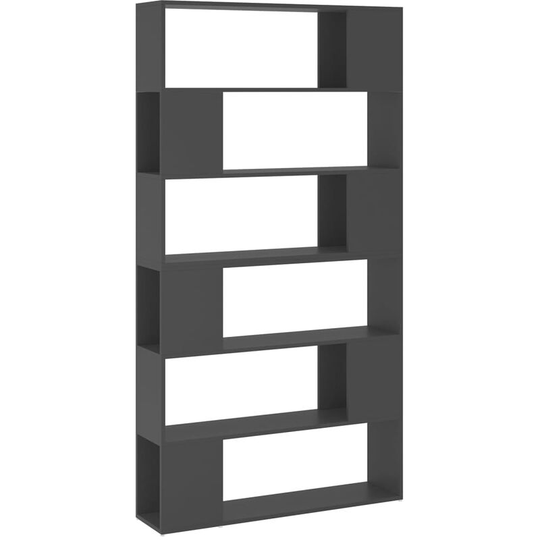 Book Cabinet Room Divider Grey 100x24x188 cm Vidaxl Grey