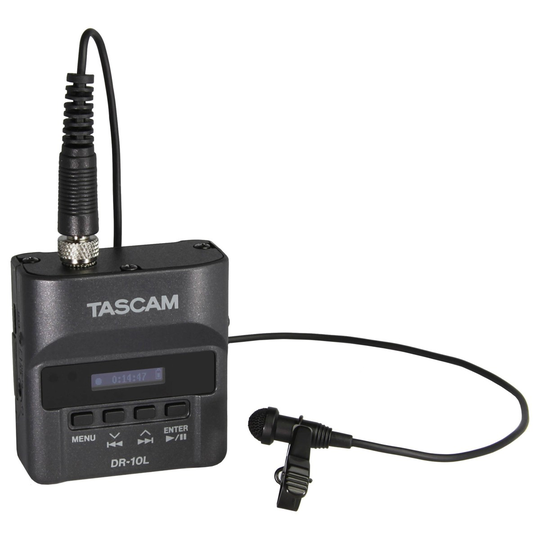 Tascam DR-10L Digital Recorder with Lavalier Microphone