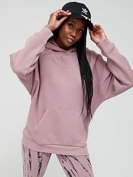 adidas All Season Boyfriend Hoodie - Light Red, Light Red, Size 2Xs, Women