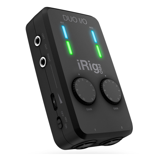 IK Multimedia iRig Pro DUO I/O Interface for iOS Android PC and Mac