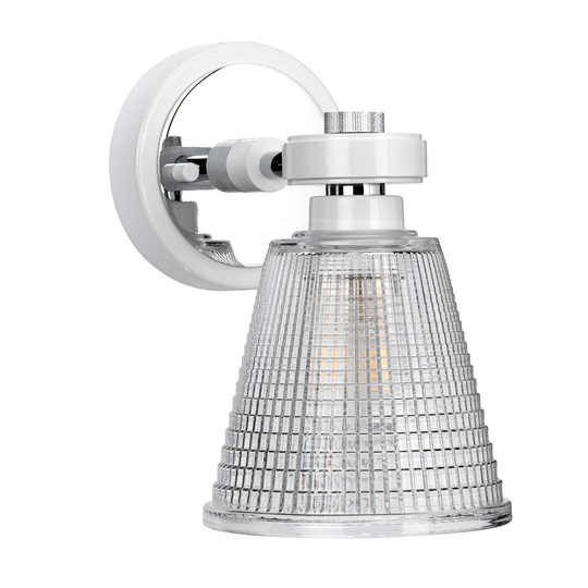 Elstead Lighting Gunnislake 1 Light Wall Light White Polished Chrome