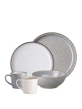 Denby Studio Grey 16 Piece Tableware Set