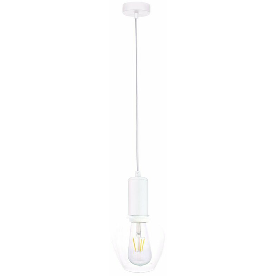 Keter Verre Dome Pendant Ceiling Light White, 15cm, 1x E27
