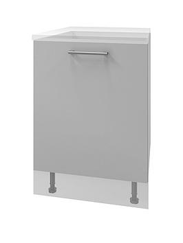 Manor Interiors Linea Light Grey Base Unit 500Mm (Left Hand Hinged)
