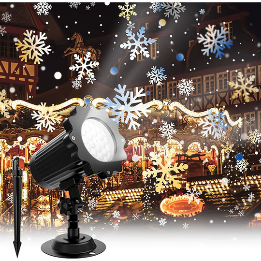 Swyeoot - Christmas Snow Projector Lamps, IP65 Waterproof led Snowflake Light Projector Projection Lamps for Indoor and Outdoor Garden Lawn Home