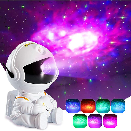 Astronaut LED Projector, 360° Rotation Astronaut Night Light with Remote Control, 7 Modes Star Projector for Kids and Adults Smart Star Projector for