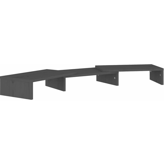 Monitor Stand Grey 80x24x10.5 cm Solid Wood Pine Vidaxl Grey