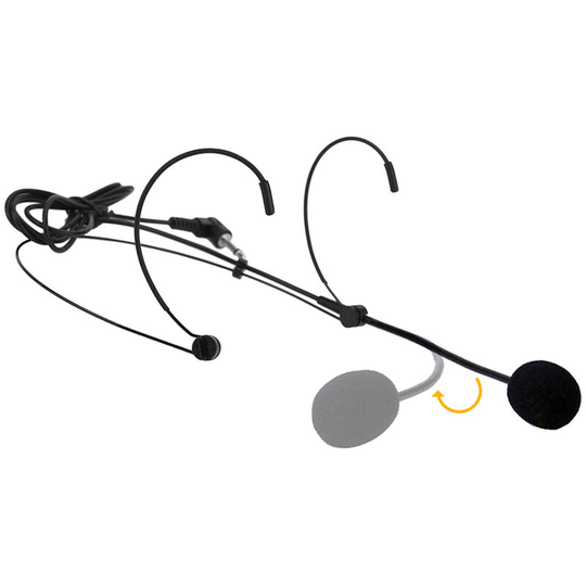 Asupermall - Uni-Directional Head-mounted Headworn Headset Ear-hook Microphone Mic Flexible Wired Boom for Voice Amplifier Amp Loudspeaker