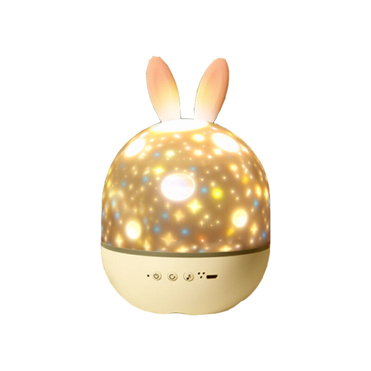 Soekavia - Kids Night Light Projector Star Lamp, 360°Rotating Music Night Light + Timer + Remote Control + 6 Colors, Rechargeable led Night Light