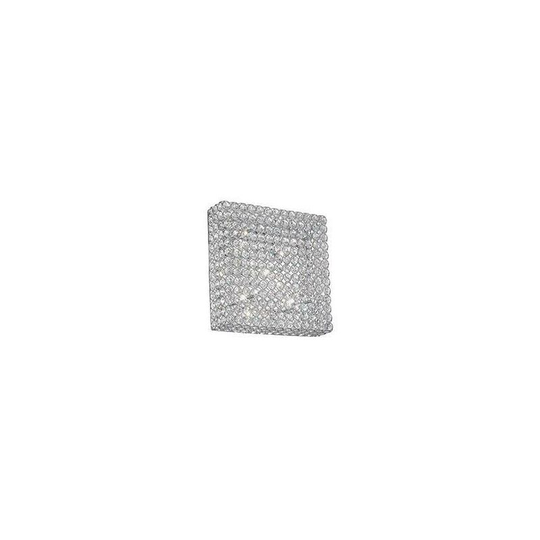 Ideal Lux Admiral - 6 Light Indoor Square Medium Flush Light Chrome, G9