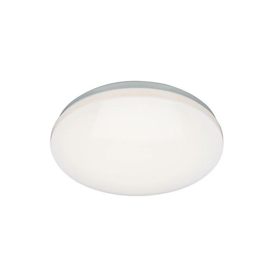Saxby Broco - Integrated led Bathroom Microwave Flush Light Gloss White, Frosted Pmma IP44