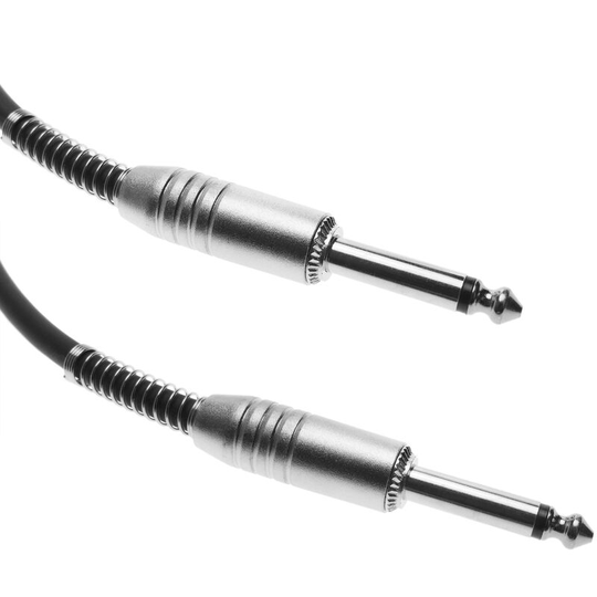 Audio Cable 6.3mm microphone jack mono instrument Male to Male 10m - Bematik