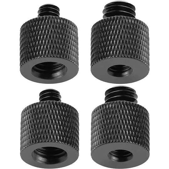 4 Pieces Camera Screw Adapter 1/4' Male to 3/8' Female and 3/8' Male to 1/4' Female Thread Adapter Set for Camera Monitor, Tripod, Stand