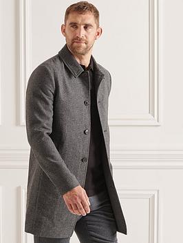 Superdry Studios Lightweight Wool Jacket - Taupe, Taupe, Size S, Men
