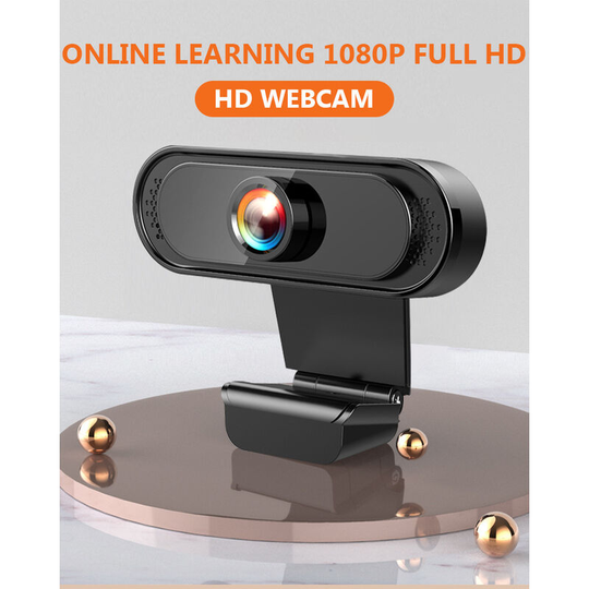 Webcam with Microphone for Laptop, Desktop, Compatible with USB2.0, 3.0 Plug and Play, Webcam 1080P, Automatic Light Correction for Live Streaming,