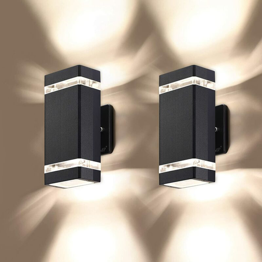 Square Up and Down Lights LED Outdoor Wall Light,Aluminum Body Waterproof Outdoor Wall Lamps,3000k 5W with ETL certificate