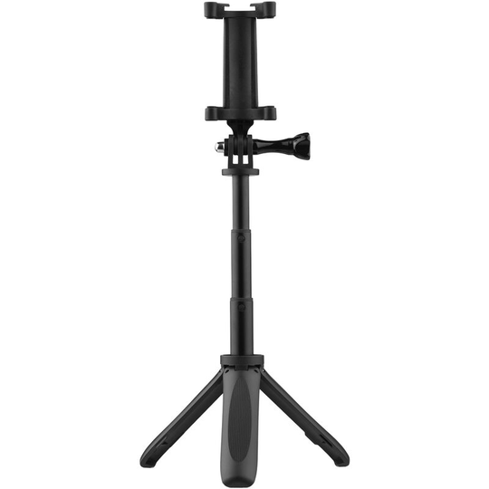 Asupermall - Portable Foldable Mini Desktop Tripod Phone Holder with 3 Sections Extendable Adjustable Phone Clip Length for Smartphone Vlog Recording