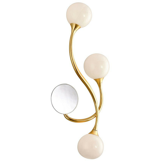 Hudson Valley Lighting - Signature 3 Light Wall Sconce Gold Leaf, Glass