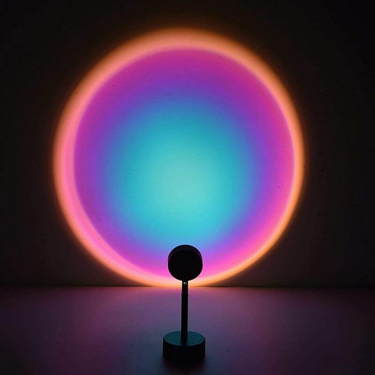 Deckon - led Projection Floor Light Rainbow Iridescent Lamp Mood Light Nightlight Projector 180° Rotation for Home Studio Decor Wedding Birthday Party