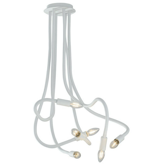 Fan Europe lover 6 Light Multi Arm Semi Flush Ceiling light White 100x120cm