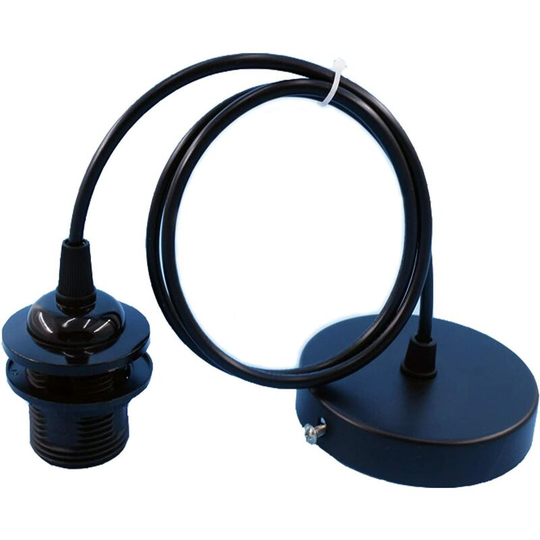 Aougo - E27 Pendant Lamp Holder, E27 Pendant Lights Accessories, E27 Pendant Lamp Accessories with 1m Cable, for Bar, Cafe, Clothing Store, Home