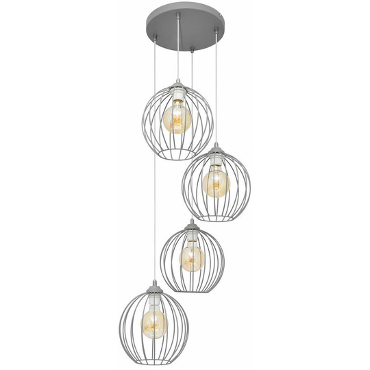 Helam Lighting - Helam Mercure Cluster Pendant Ceiling Light Grey 40cm