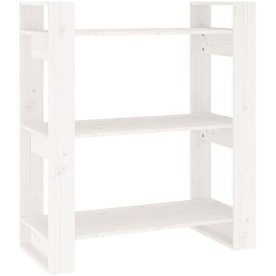 Book Cabinet/Room Divider White 80x35x91 cm Solid Wood Pine Vidaxl White