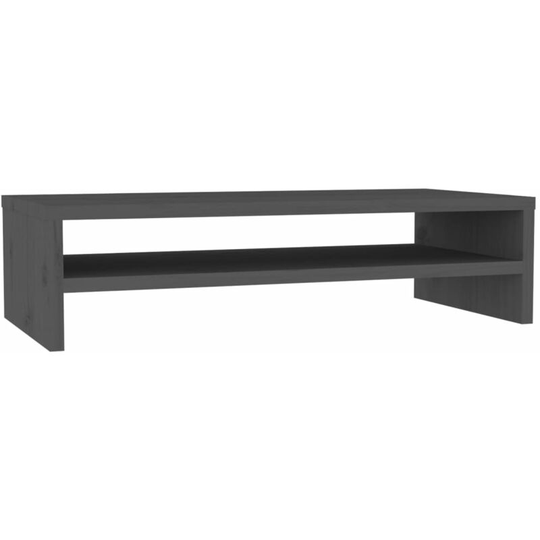 Vidaxl - Monitor Stand Grey 50x24x13 cm Solid Wood Pine Grey
