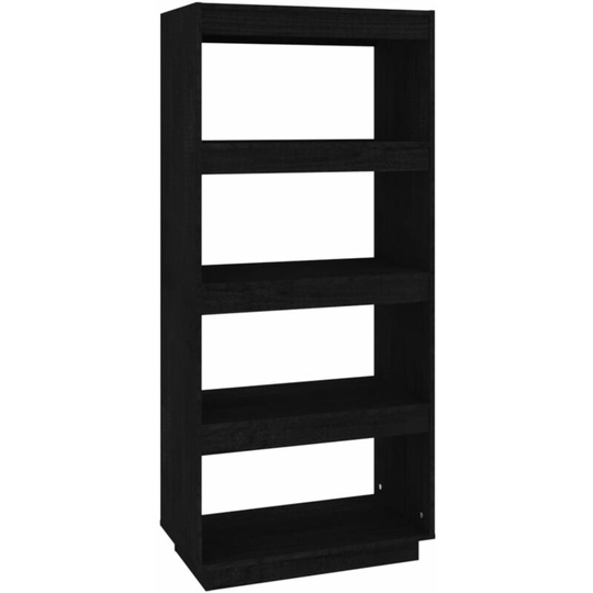 Vidaxl - Book Cabinet/Room Divider Black 60x35x135 cm Solid Pinewood Black
