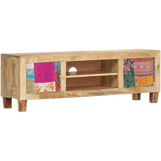 Devenirriche - tv Cabinet 120x30x40 cm Solid Mango wood - Multicolour