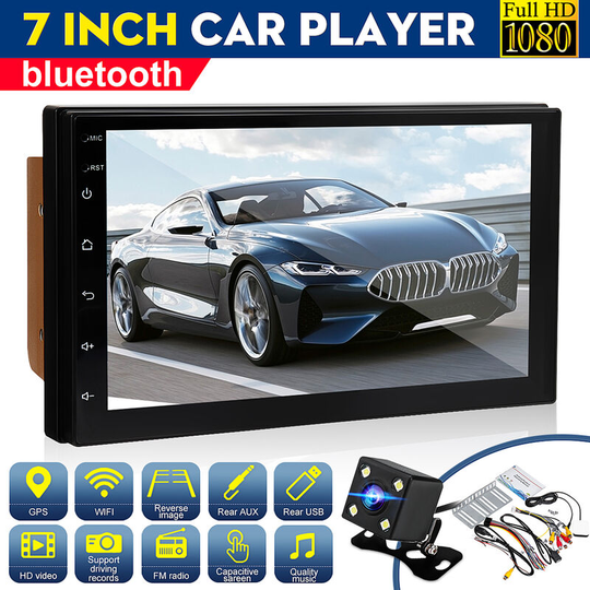 Lbtn - 9217] 1024 * 600 7 inch bluetooth hd car stereo MP5 player, car radio digital display, car multimedia gps player car radio usb car backup rear