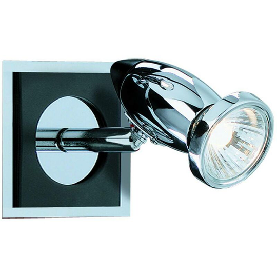 Searchlight Lighting - Searchlight Comet - 1 Light Indoor Adjustable Wall Spotlight Chrome, Matt Black, GU10