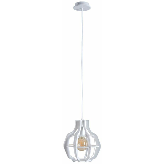 Keter Bento Wire Frame Pendant Ceiling Light White, 28cm, 1x E27