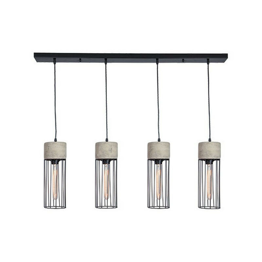 Larissa Ayios Line Bar Light 4 Bar Light Concrete Steel Black