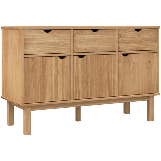 Sideboard 114x43x73.5 cm Solid Wood Pine vidaXL - Brown